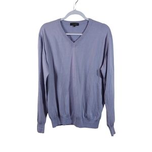 Canali Mens Long Sleeve V-neck Sweater